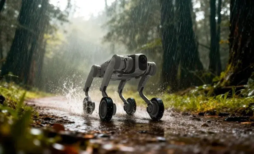 Avanzando por un camino mojado